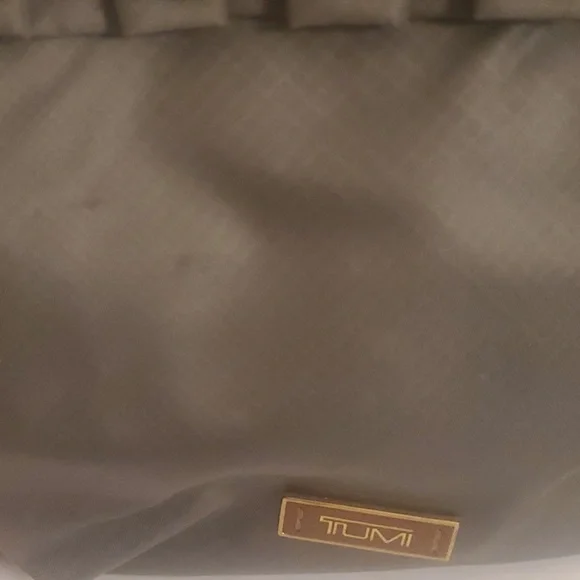 TUMI Olive Gray Ruffled Tote Bag - Picture 5 of 8